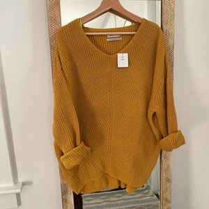 Size XS UO mustard oversized sweater